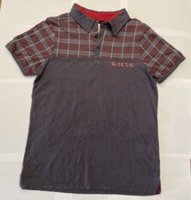 Guess Boys Short Sleeve Polo Shirt Size L 16-18  Gray Multi NWT  9.99