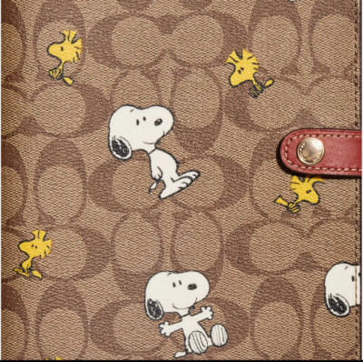 Coach x Peanuts Notebook in Signature Canvas [Snoopy Woodstock