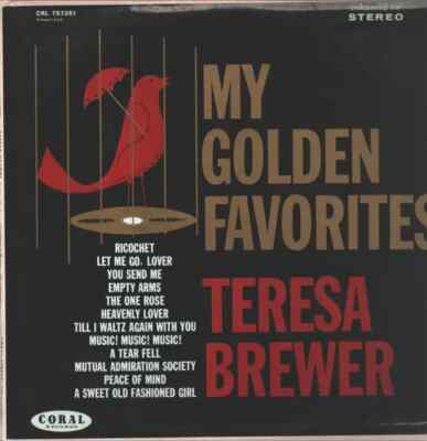 Teresa Brewer My Golden Favorites Coral Vinyl LP