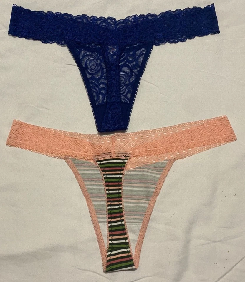 Flirtitude Womens New Lot Of 2 XL Extra Large Multi Color Thong Panties - Image 2 of 4