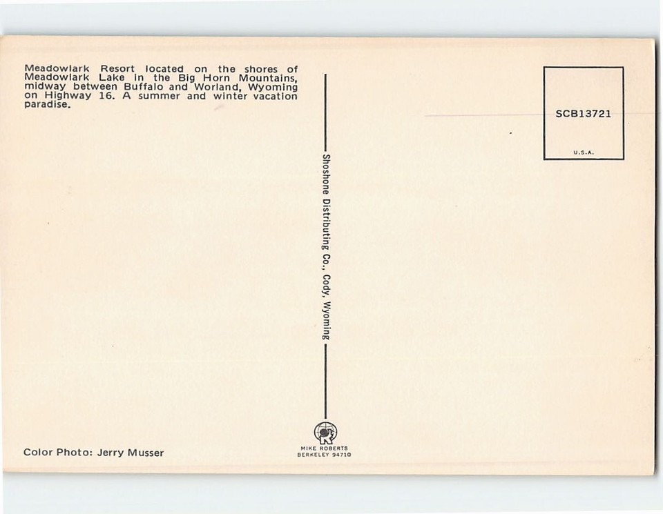Postcard Meadowlark Resort Big Horn National Forest Wyoming USA eBay