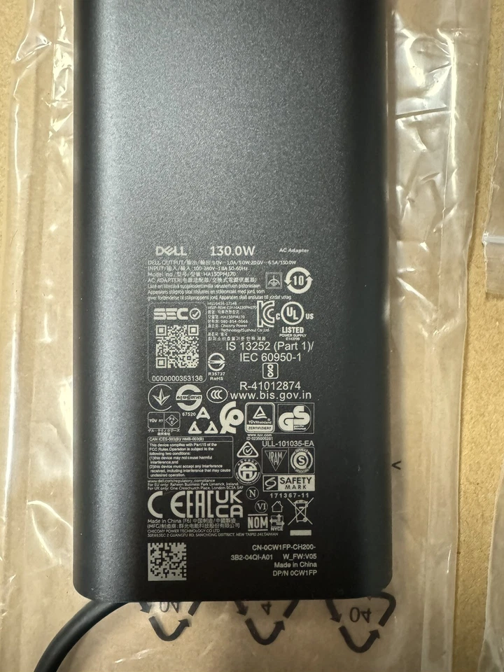 NEW Original Dell  130W Type-C DA130PM200 LA130PM200 AC Adapter GaN Technology - Image 3 of 3