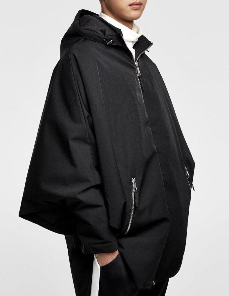 ZARA MAN NEW BLACK SHORT OVERSIZED PADDED CAPE SIZE L | eBay ZARA MAN NEW BLACK SHORT OVERSIZED PADDED CAPE SIZE L | eBay