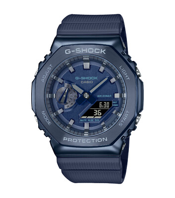 Casio G-Shock Herren GM-2100N-2AER STAHL BLAU Digital Analog CHRONO Resin