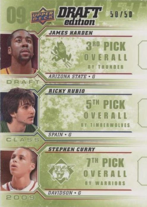 2009-10 Upper Deck Draft Edition - Ricky Rubio/Stephen Curry/James