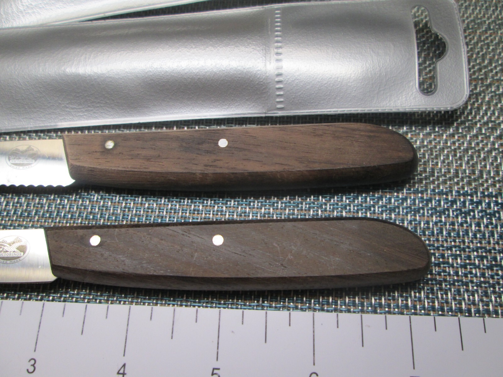 NEW Two Wood Handled Victorinox Stainless Steel Tomato & Paring Knife