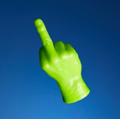 Haroshi × HUF Middle Finger Neon Yellow Colorway Edition ?35 Brand