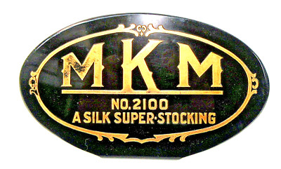 1930's MKM NO. 2100 A SILK SUPER-STOCKING counter top  Sign +
