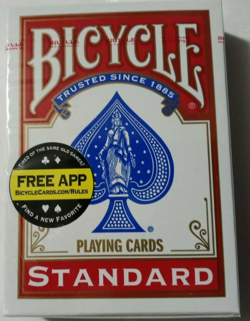 Bicycle Standard Poker Playing Cards Casino Quality Red & Blue 2 Deck