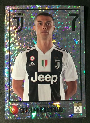 2018-19 Euro Publishing # 29 Cristiano Ronaldo Juventus foil shiny sticker prizm