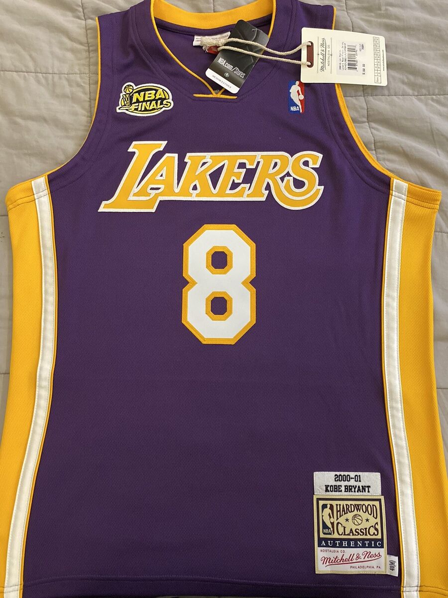 Men's Los Angeles Lakers Kobe Bryant Mitchell & Ness Gold/Purple 2000-01  Hardwood Classics Authentic Jersey