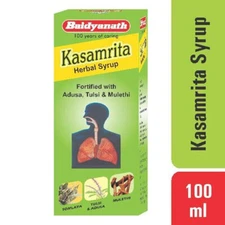 Baidyanathh Kasamrit Herbal Cough Syrup 100 ml With Adusa, Tulsi & Mulethi