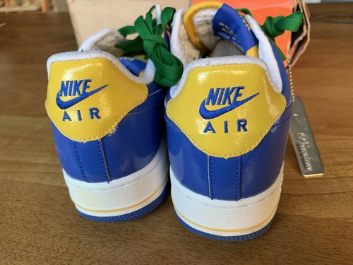 Nike Air Force 1 Premium Low Brazil World Cup Sz 8 Blue & Yellow Sneakers - Picture 3 of 13