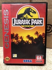 Jurassic Park (Sega Genesis, 1993) CIB Complete w/Manual Very Good - Tested