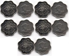 Swaziland - 5 pcs x 10 Cents 1986 UNC Lemberg-Zp
