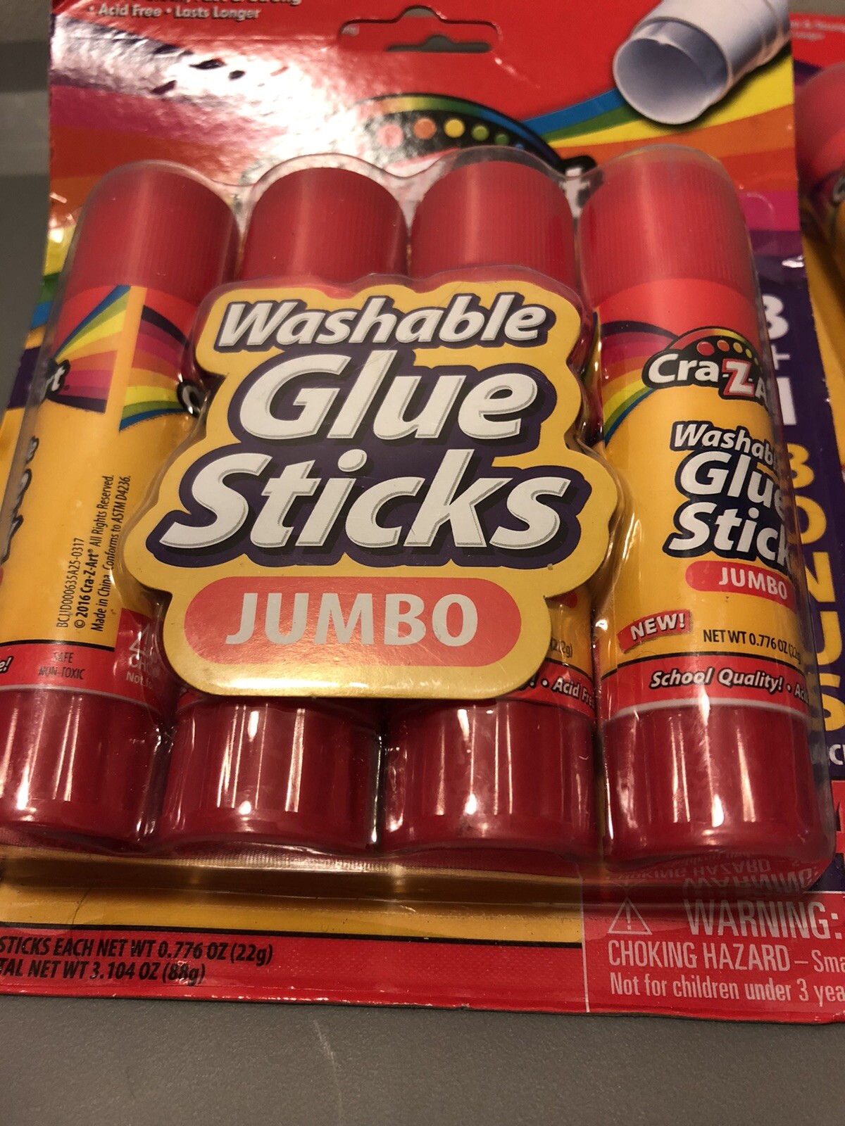 CraZArt School Quality Washable Jumbo School Glue Sticks Each