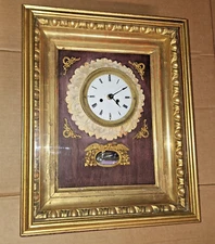 Antique French / Austrian Fancy Picture Gilt Frame Wooden Clock Parts Restore