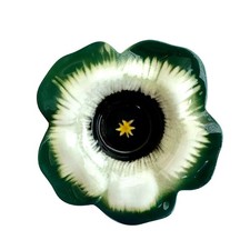 Wagner&Apel,Porzellan Thüringen,Teelichthalter,Teelicht Blüte,Dunkelgrün,70ies