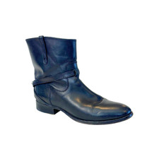 Botas Cortas Frye Lindsay Plate Tobillo Moto Cuero Negras Para Mujer Talla 8.5B