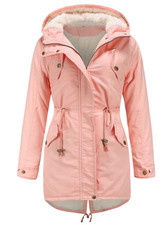 womens hooded fleece lined parka