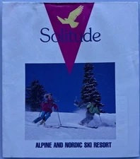 SOLITUDE 1990s Pocket Ski Brochure Trail Map UTAH Skiing Resort Travel Alpine