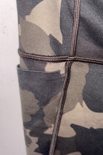 ATHLETA Women's Green Camo Zipper Spandex Gym Yoga Running Leggings XS