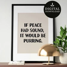 Digital Download Print | Cat Lover Wall Decor | Cat Owner Printable Wall Art