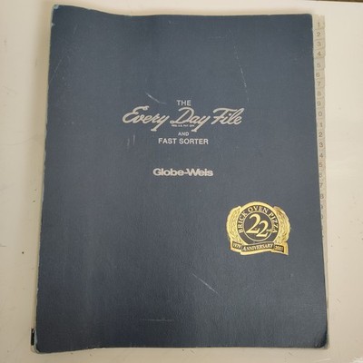 Globe-Weis Everyday File & Fast Sorter, 1-31 Daily, Monthly. Navy Accordion
