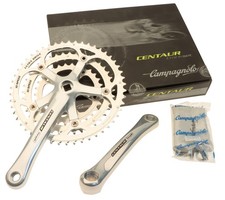 Guarnitura Tripla Campagnolo Centaur 10 Velocità 50/40/30T 175mm Argento NOS NUOVA