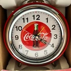 Coca-Cola Retro Metal Alarm Clock Berger & Co Quartz Vintage 1990s Rare
