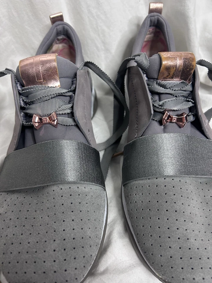 Ted Baker London-cepa-Bow 女式灰色懒人运动鞋 8 码 — 第 4/4 张图片
