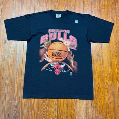 Vintage Chicago Bulls Shirt Mens Size XL Black Nutmeg Mills NBA Lee Sport 90s