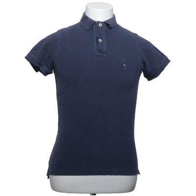 Tommy Hilfiger, Poloshirt, Größe: XS, Slim Fit, Blau, Baumwolle, Einfarbig #dJc