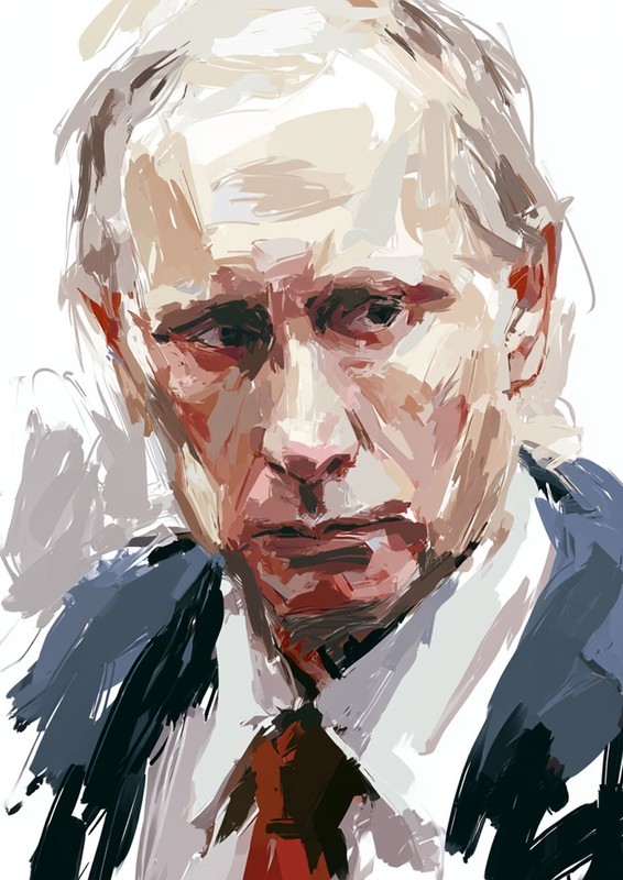 Vladimir Putin Art Card 1/1 PaintOholic Signed ONE OF A KIND.