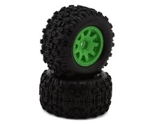 Traxxas Mini Maxx Sledgehammer Rear Pre-mount Tires Green 2 10770-grn
