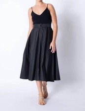 Karina Grimaldi Phoenix Knit Combo Midi Dress Size S