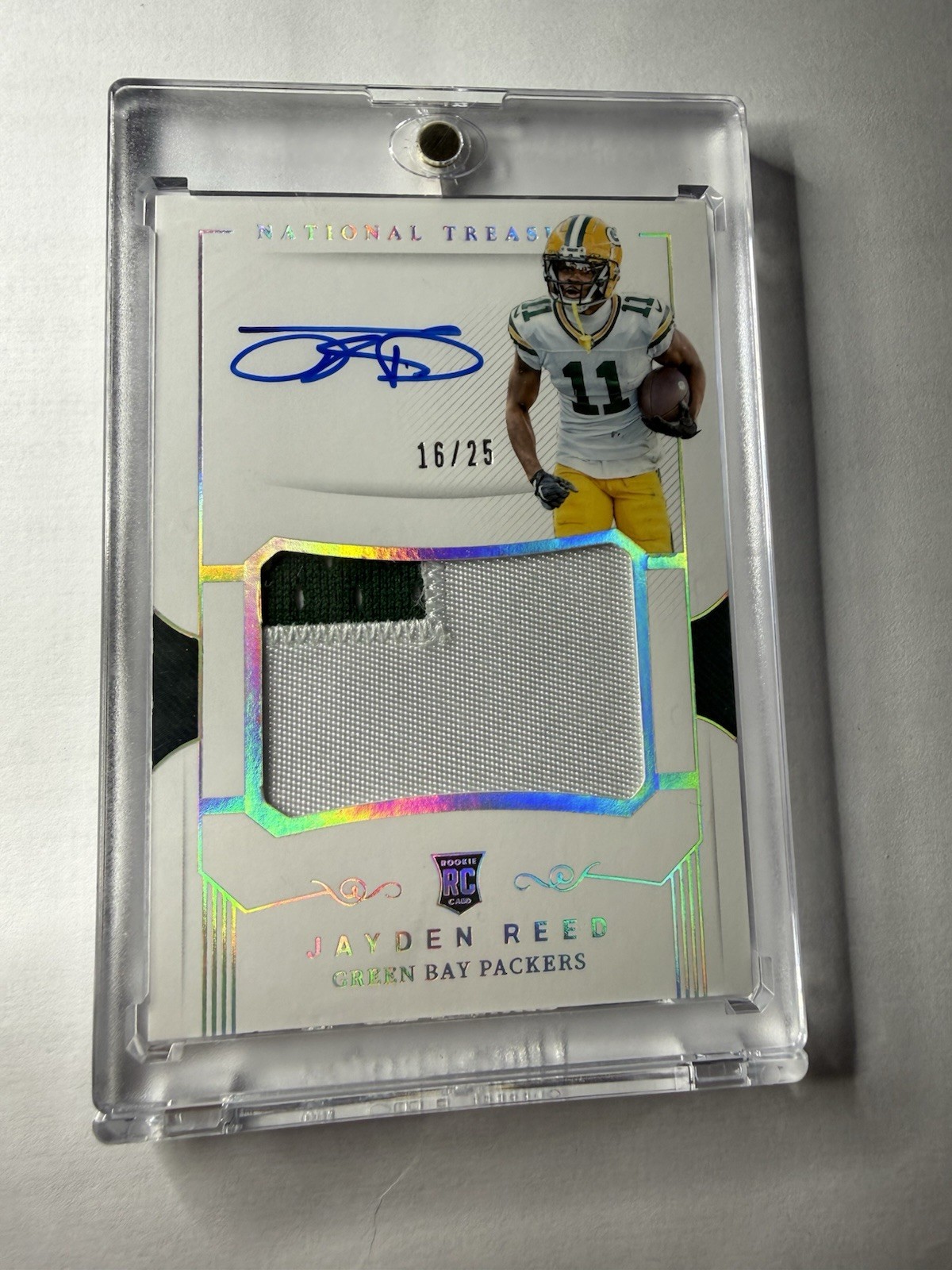 2023 Panini National Treasures🔥Jayden Reed🔥RPA (ON CARD) Auto Holo #16/25