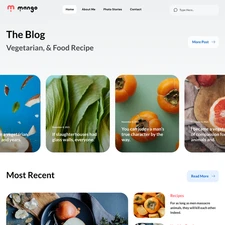 Vegetarian Blog Website Design with Free VPS Web Hosting and Installation