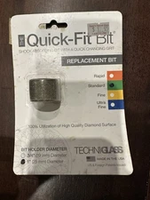 Techniglass Standard Glass Grinder Bit 1 Inch. New.  QuickFit Bib. 0163