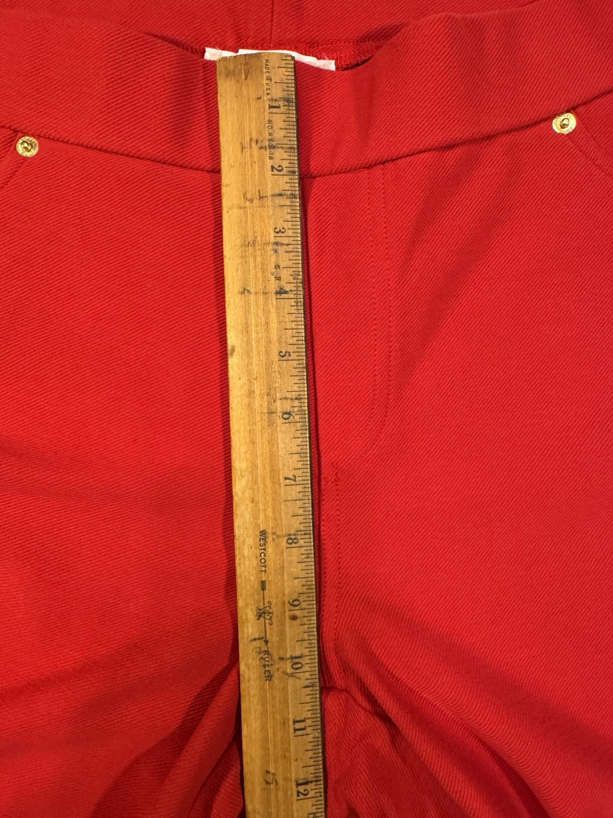 Michael Kors Solid Pull On Jeggings  Stretch Pants Women’s Size 1X Red thumbnail 9
