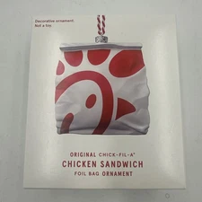 Chick-fil-A Original Chicken Sandwich Bag Holiday Ornament 2024 LIMITED EDITION