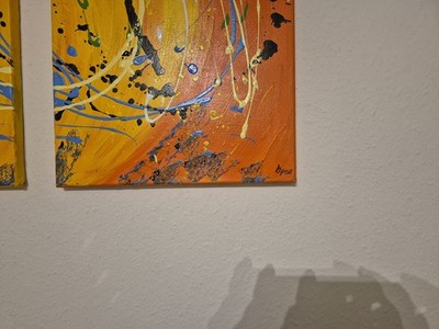 Explosion Der Farben Acryl Auf Leinwand