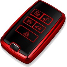 Key Fob Cover - Soft TPU Full Protection Key Shell Case - Compatible -Red
