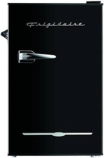 FRIGIDAIRE EFR376-BLACK 3.1 Cu Ft Black Retro Bar Fridge with Side Bottle Opener