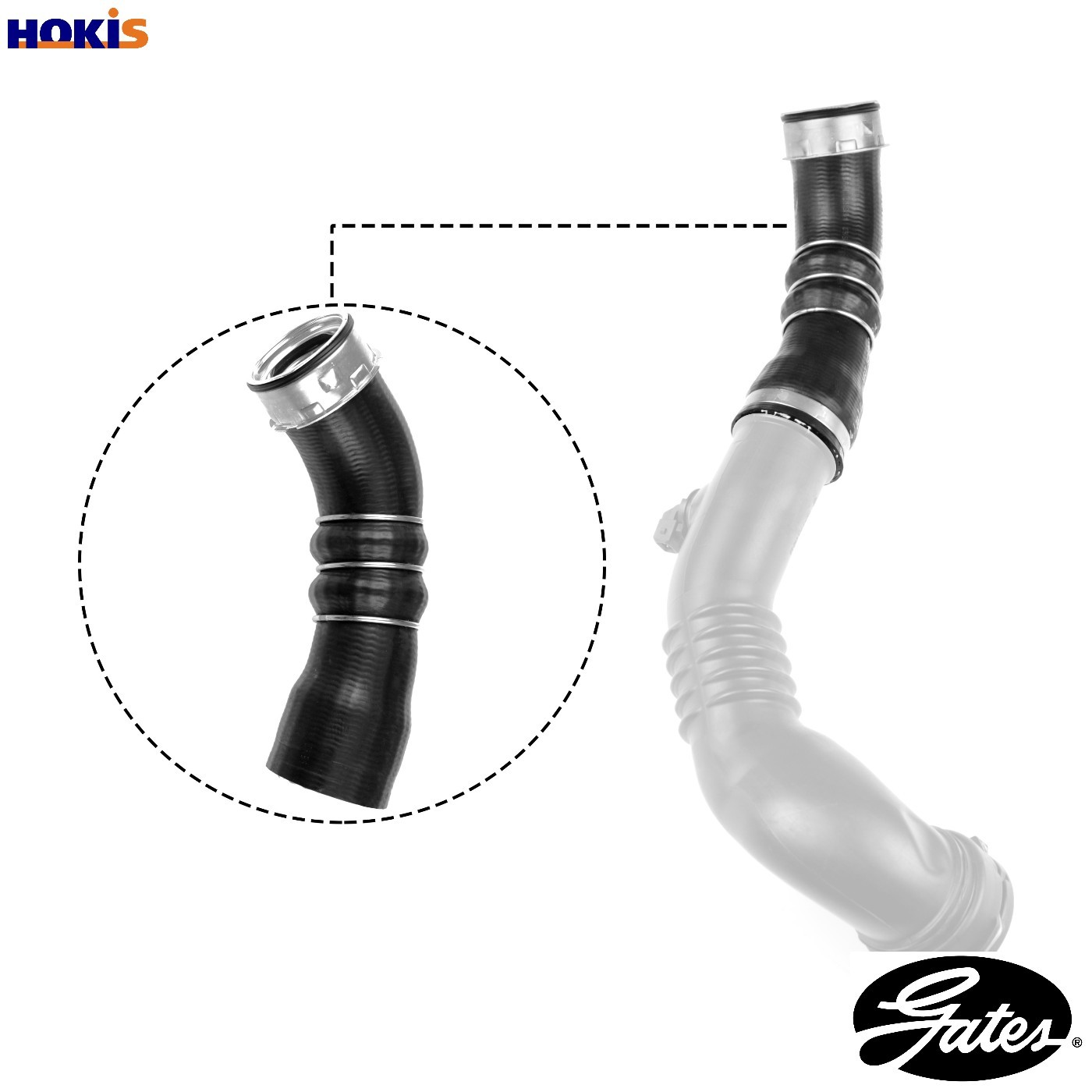 CHARGE AIR HOSE 09-0752 FOR BMW M47D20 N47D20A 2.0L 4cyl 1 E87 - Image 10