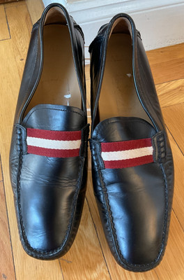 Bally Pearce Driving Loafer in Black Leather Sz 11.5