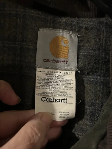 Vintage Carhartt C52 MOS Ranch Coat Men’s 3XL Moss Green Blanket Lined image 3