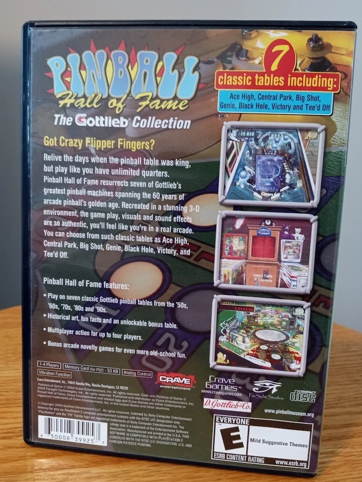 Pinball Hall Of Fame The Gottlieb Collection Sony PlayStation 2 PS2 Complete CIB - Image 2 of 4