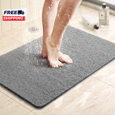 Shower Mat Bathtub Mat 24X16 Inch Non-Slip Bath Mat with Drain Quick Drying PVC