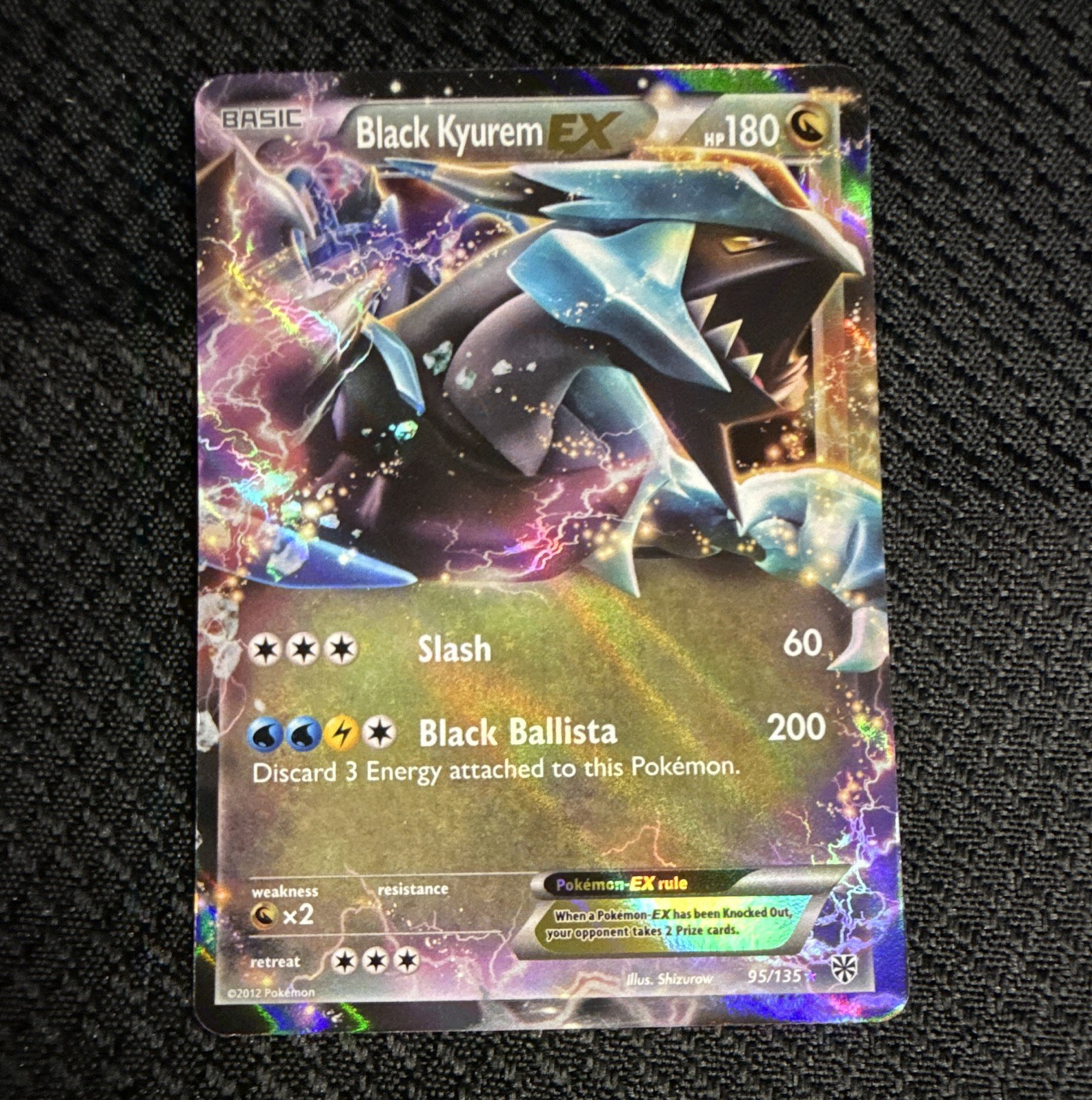 Pokemon TCG Black Kyurem EX 95/135 Plasma Storm Ultra Rare Holo 180HP EN